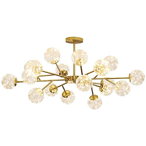 Candelabro Nordico Led Para Sala Estar Gypsophila Globo : 6