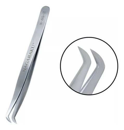 Pinça Nagaraku N-05-2 Extensão Cílios Lash Design Expert
