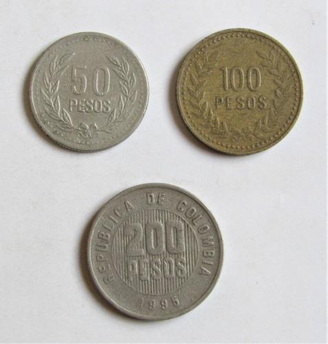 Monedas Colombia 3 Diferentes