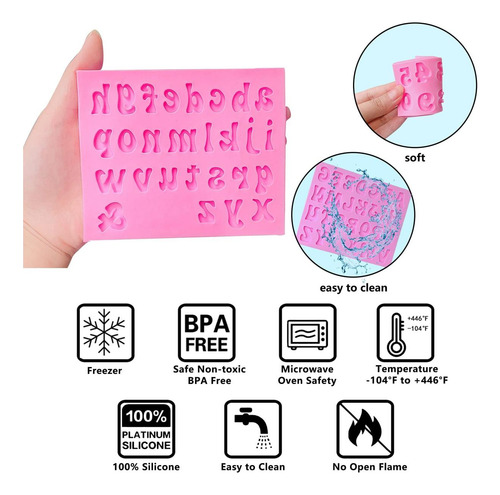 Moldes De Chocolate De Letras De Muyulin, 5 Paquetes De De