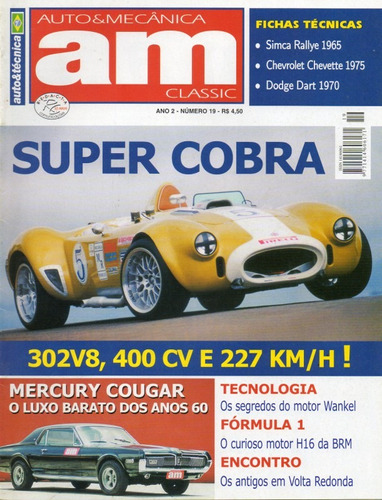 Auto & Mecânica Nº19 Cobra 302 V8 Mercury Cougar Wankel Brm