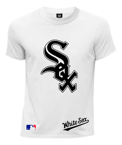 Camiseta Baseball Mlb Letras Chicago White Sox