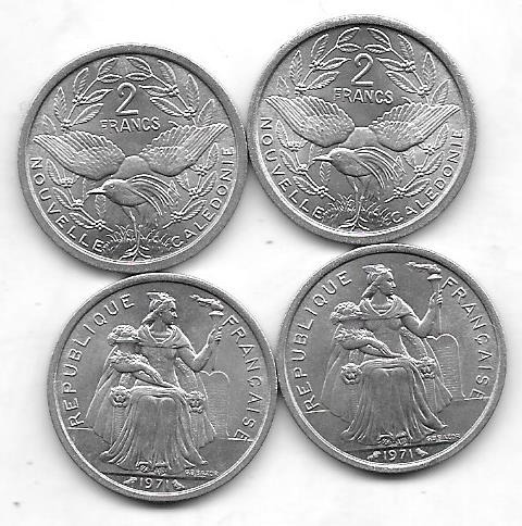 Moneda Nueva Caledonia 2 Francos Año 1971 Sin Circular