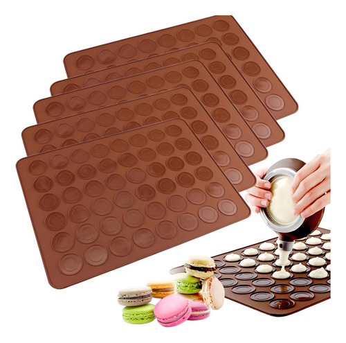 Almohadilla De Silicona Redonda De 48 Agujeros Macaron 5pcs