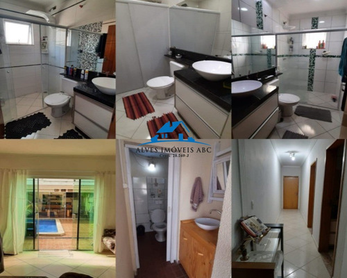 Imagem 11 de 15 de Sobrado Com 150m² De Área Construída, 3 Quartos 1 Suíte Com Sacada 4 Banheiros 2 Vagas De Garagem Coberta Piscina Aquecida Churrasqueira - Ca00189 - 69473761