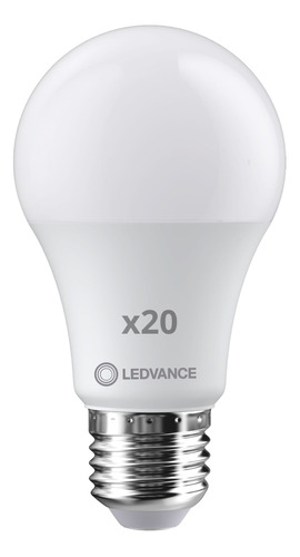 Caja X 20 Lámparas Led Value Classic A 7w Ledvance Osram