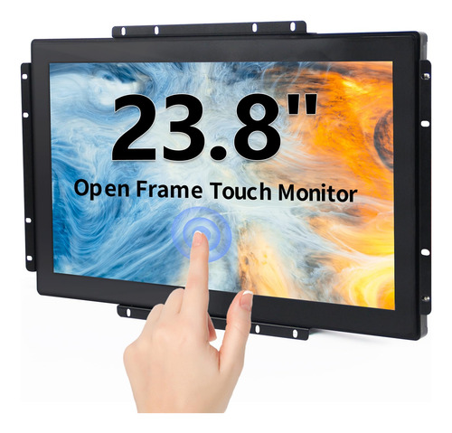 Monitor Lcd Táctil Capacitivo De 23,8 Pulgadas Resistente Ip