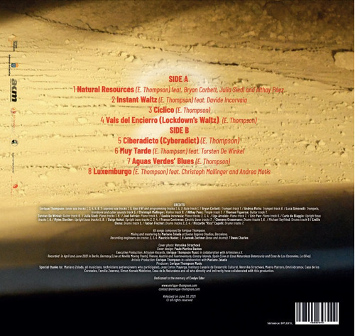 Imagen 2 de 2 de Album Ciclos (vinilo), Enrique Thompson Y Revirado Project