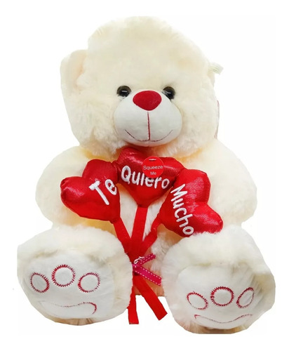 Oso Peluche 3 Corazones Te Quiero Mucho Con Luz Musical