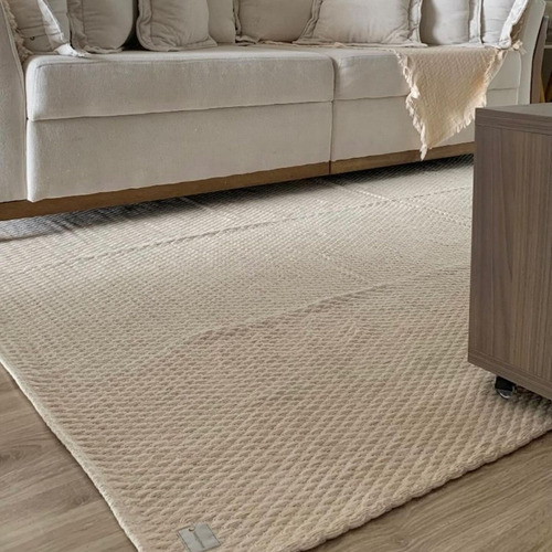 Tapete 2,50 X 4,00 Neutro Boho Algodão Lavável A Máquina Comprimento 4 M Cor Bege Desenho Do Tecido Neutral Largura 2.5 M