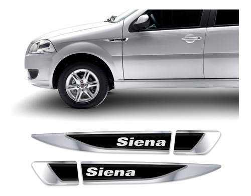 Emblemas Adesivo Aplique Lateral Fiat Siena 2010/2013 67 Fgc