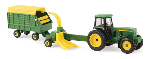 Miniatura Trator John Deere 4960 Com Vagão De Forragem 1/64