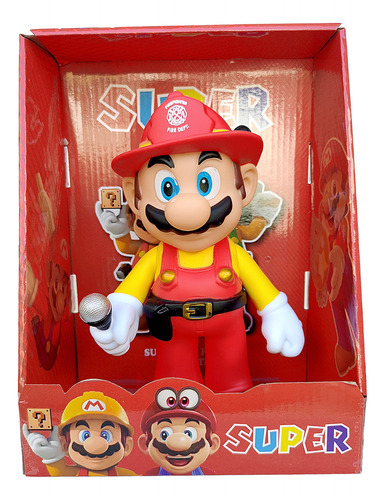 Figura Mario Bros Bombero 20 Cm