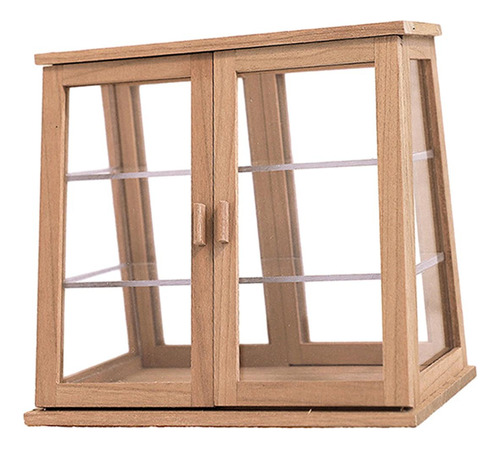 Modelo De Vitrina De Galletas 1:6 1:12, Madera De Cerezo A