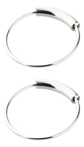 3 Joyería De Piercing De Nariz 10 Mm De Plata