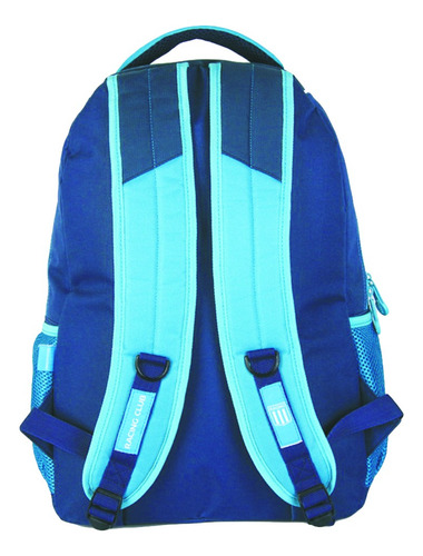 Mochila Escolar Racing Club Colegio Futbol Bolsillos Mesh