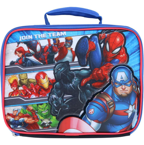 Marvel - Bolsa De Almuerzo Para Niño Con Asa De Transporte, 