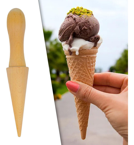 Para 2 Máquina Para Hacer Conos De Helado De Madera Omelet