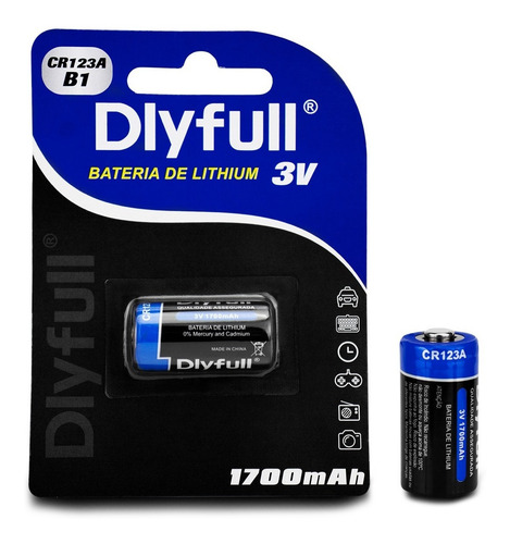 Imagem 1 de 5 de Bateria Pilha Alkalina Cr 123a 3v Lithium P/ Sensor Alarme