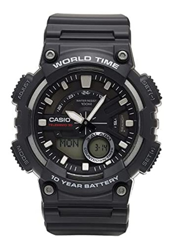 Reloj Análogo Y Digital De Cuarzo Negro Aeq110w-1av De Casio