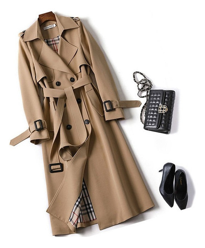 The New Women's Stylish Double-breasted Trench Coat 1