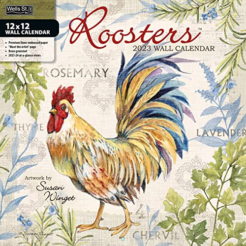 Calendario De Pared Roosters 2023 Wsbl 12x12 (239970016...