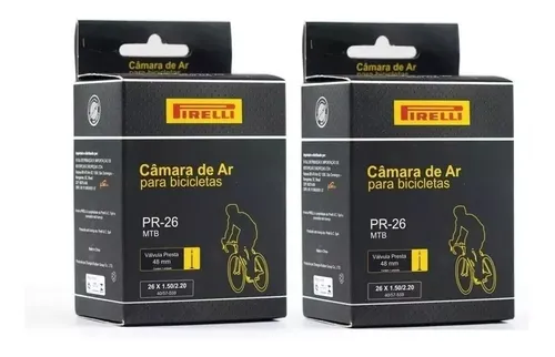 Par Câmara De Ar Pirelli 26 Válvula Presta 48mm Aro 26 Mtb Menor preço em Par Câmara De Ar Pirelli 26 Válvula Presta 48mm Aro 26 Mtb