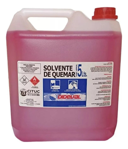 Solvente Para Quemar Bidon 5 Litros Dideval