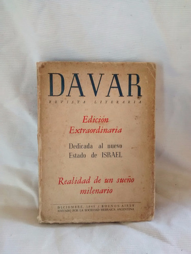 Davar Revista Literaria Soc. Hebraica Edicion Especial 1948