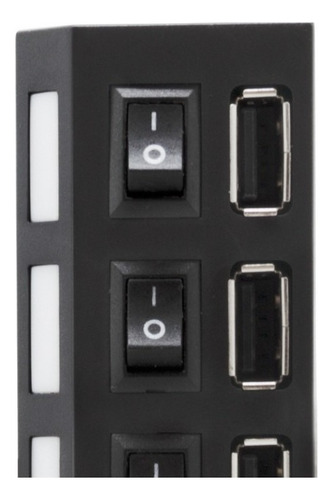 Hub Usb 2.0 4 Puertos Con Switch Led Alta Velocidad Lap Pc