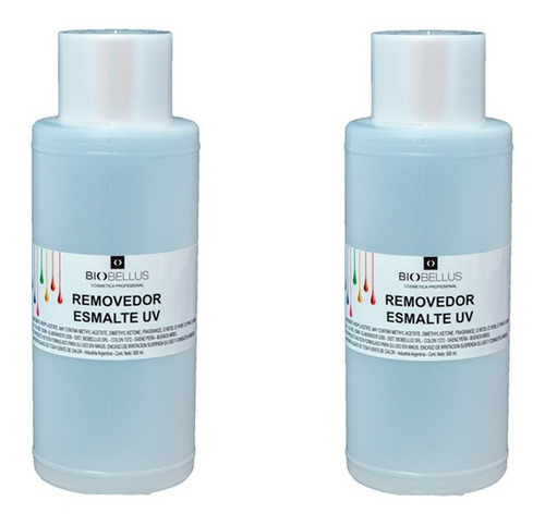 2 Removedores De Esmalte Uv Semipermanente Gelificadas 500ml