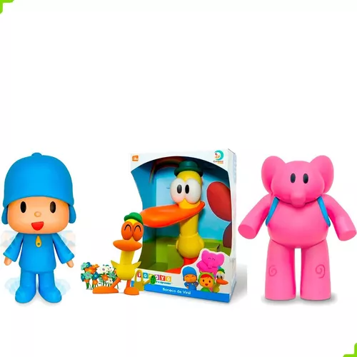 Boneco Pocoyo Pelucia 35cm Cabeça Vinil Fofinho C/ Cheirinho