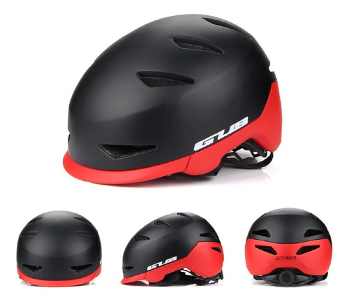 Casco Gub City Race Para Bici Y Vehiculos Electricos Color Negro Talle L