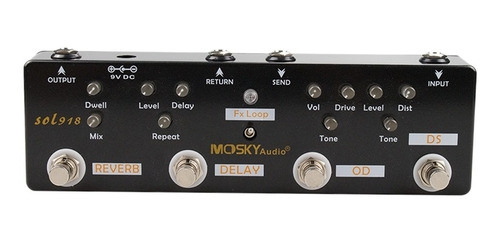 Pedal De Distorsión Multiefectos Para Guitarra Mosky Sol918