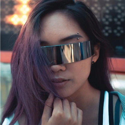 Imagen 8 de 10 de Lentes De Sol Cyberpunk Futuristas Con Antirreflejo & Uv400