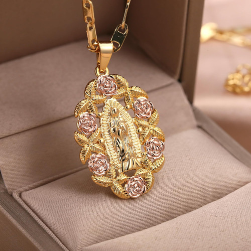 Collar Genérico De La Virgen María, Colgante Con Dije De Gua