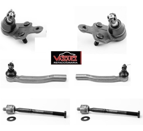 Kit 6 Pz Bieletas Terminales Rotulas Toyota Sienna 2005-2008