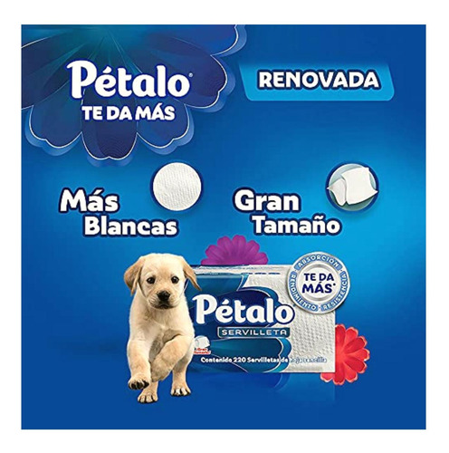 Pétalo Servilleta, Paquete Con 220 Piezas De Hoja Sencilla