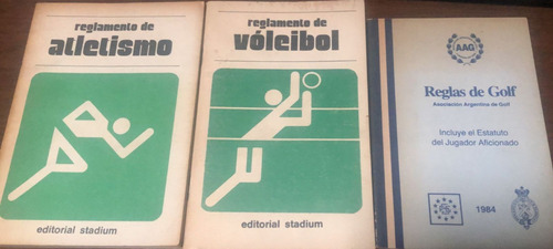 Libro Reglamento Del Voley + Reglamento Del Atletismo Y Golf