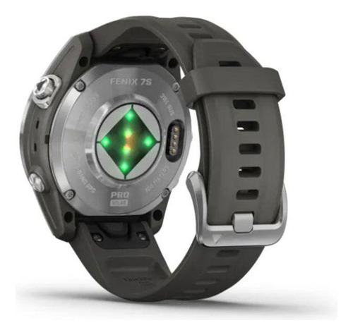Relógio Garmin Fenix 7s Pro Solar Prata C/ Pulseira Grafite