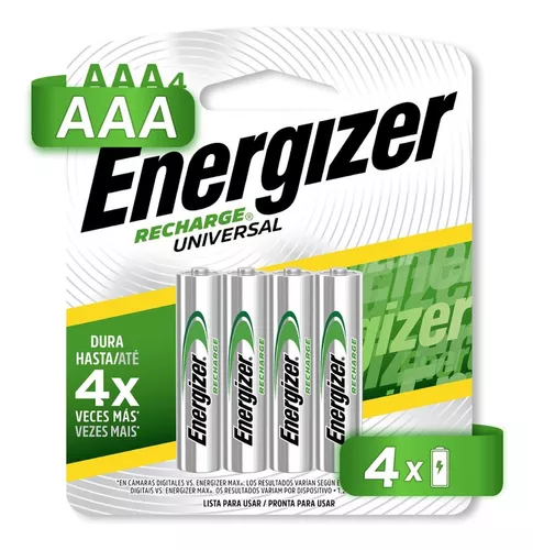 Pilas Recargables Energizer Aaa 800 Mah Blister 4 Unidades