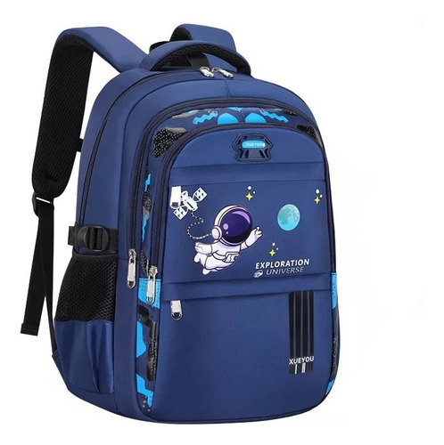 Mochila Ortopédica Infantil, Astronauta, Impermeable New1