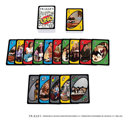 Jogo De Cartas Uno Friends Original Mattel Com 112 Cartas