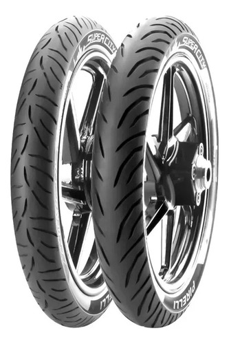 Kit Pneus 100/90-18 + 2.75-18 Sem Camara Pirelli Super City
