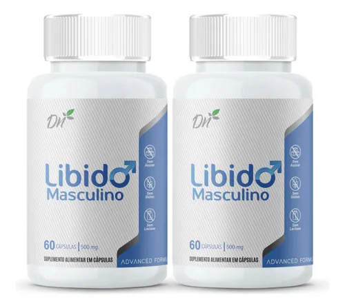 Pack 2 Libido Masculino Com 100 Capsulas Cada Pote Sin Sabor