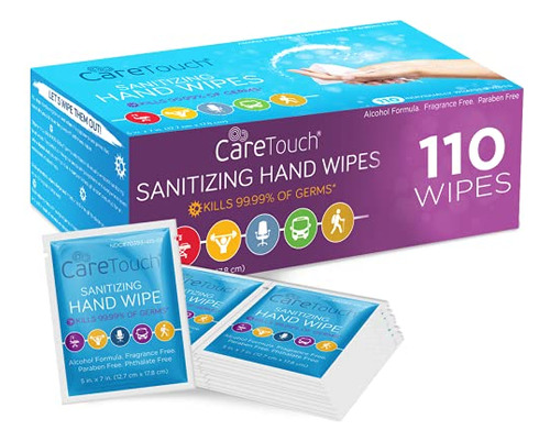 Hand Sanitizer Wipes 110 Hand Wipes Individually Wrappe...