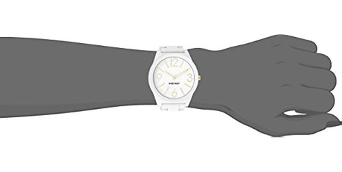 Reloj Con Brazalete De Goma Blanca Mate Nine West Nw / 1678w