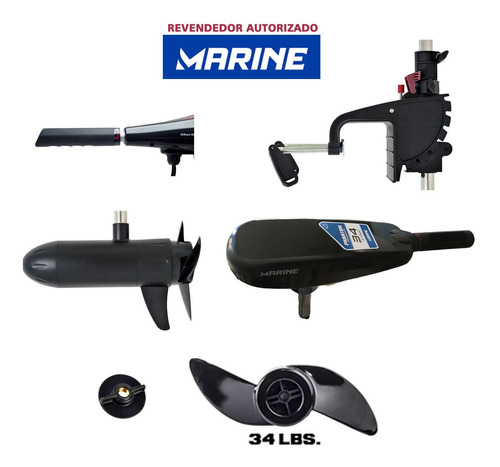 Imagem 5 de 9 de Motor Elétrico Para Barco Phantom 34lb Propulsor