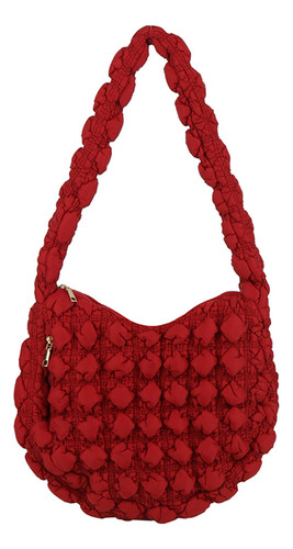 Crossbo Casual Acolchado De Nylon Plisado For Mujer