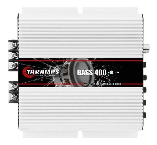 Módulo Taramps Bass 400 400 W 1 canal Amplificador Automotivo Cor Prateado